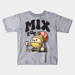 playful cement mixer character Kids T-Shirt